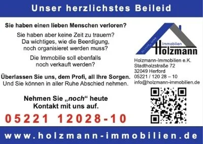 Flyer Bestatter - Holzmann-Immobilien